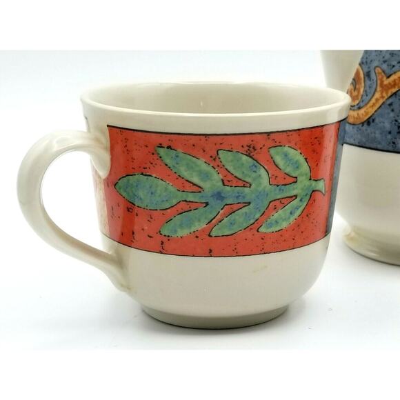 White House California Collection Two Ceramic Mugs Creamer Set - Picture 3 of 9